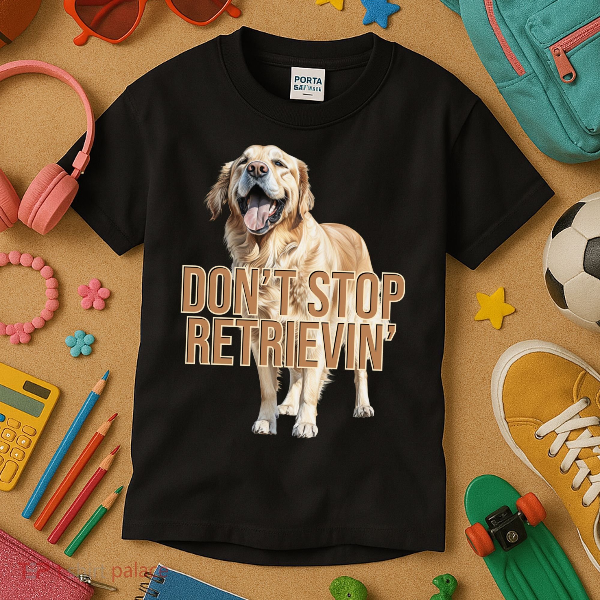 DonT Stop Retrievin Funny Golden Retriever Kids T-Shirt