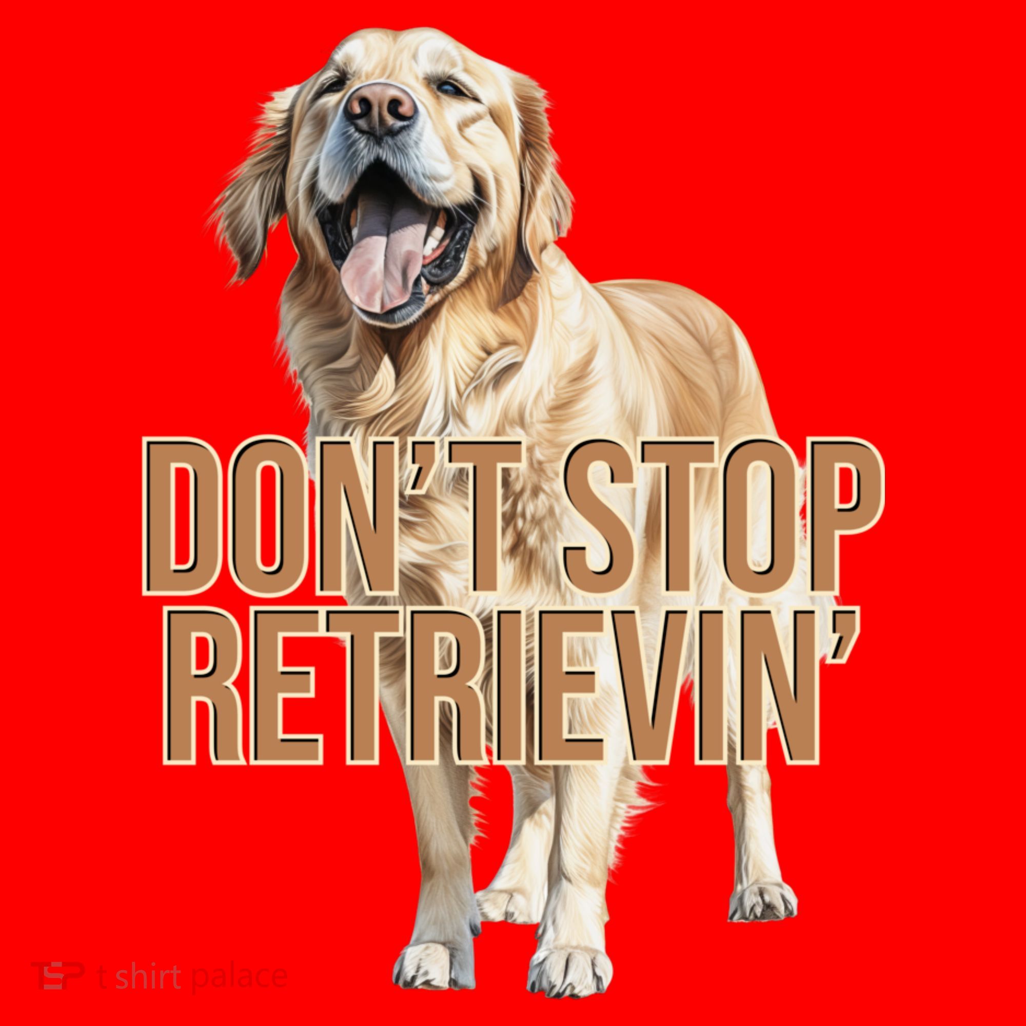 DonT Stop Retrievin Funny Golden Retriever Santa Hat