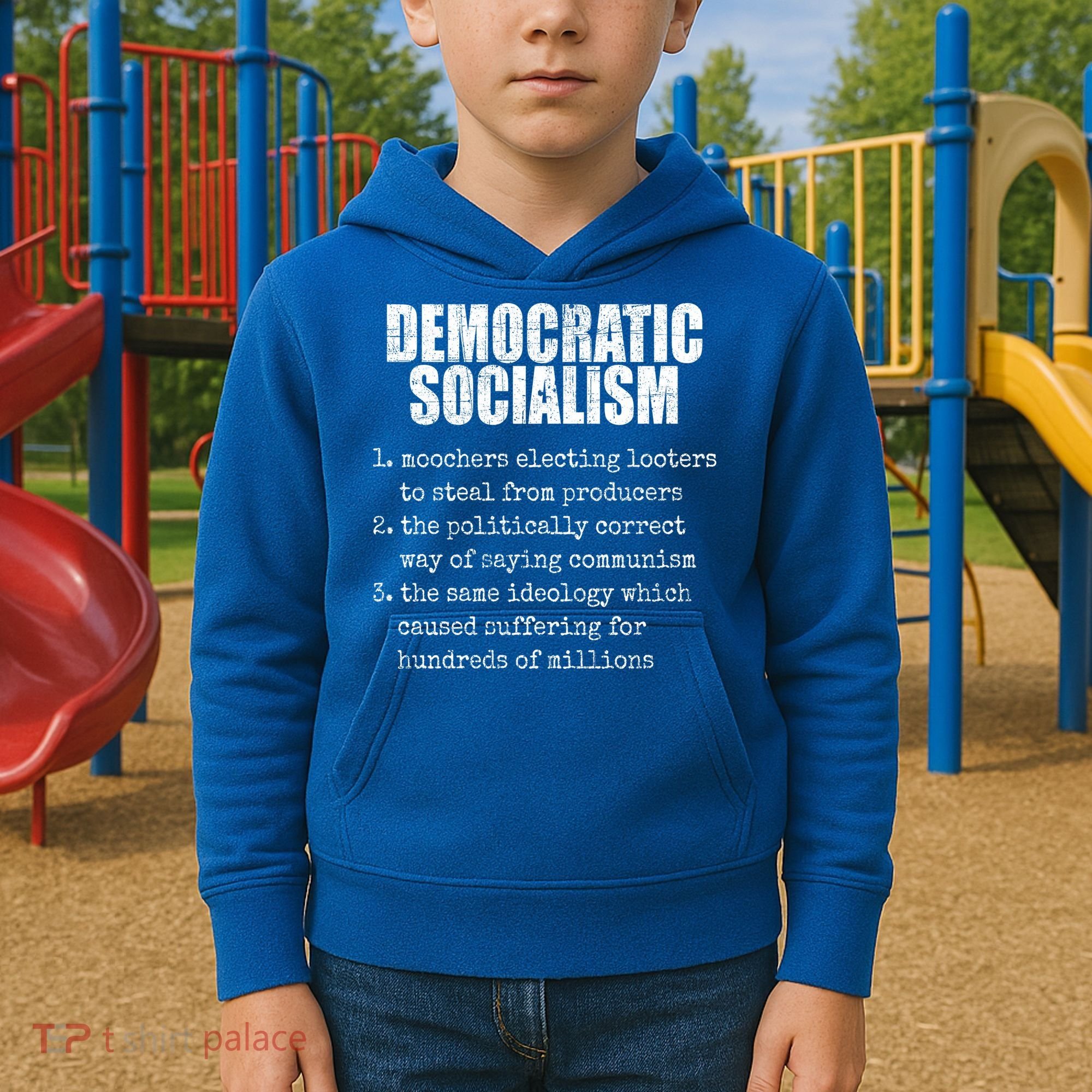 Democratic Socialism Republican Politcal Kids Hoodie