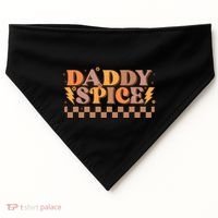 Daddy Spice Retro Checkered Thanksgiving Family Matching Dad Gift USA-Made Doggie Bandana thumb 0