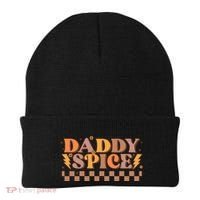 Daddy Spice Retro Checkered Thanksgiving Family Matching Dad Gift Beanie thumb 0