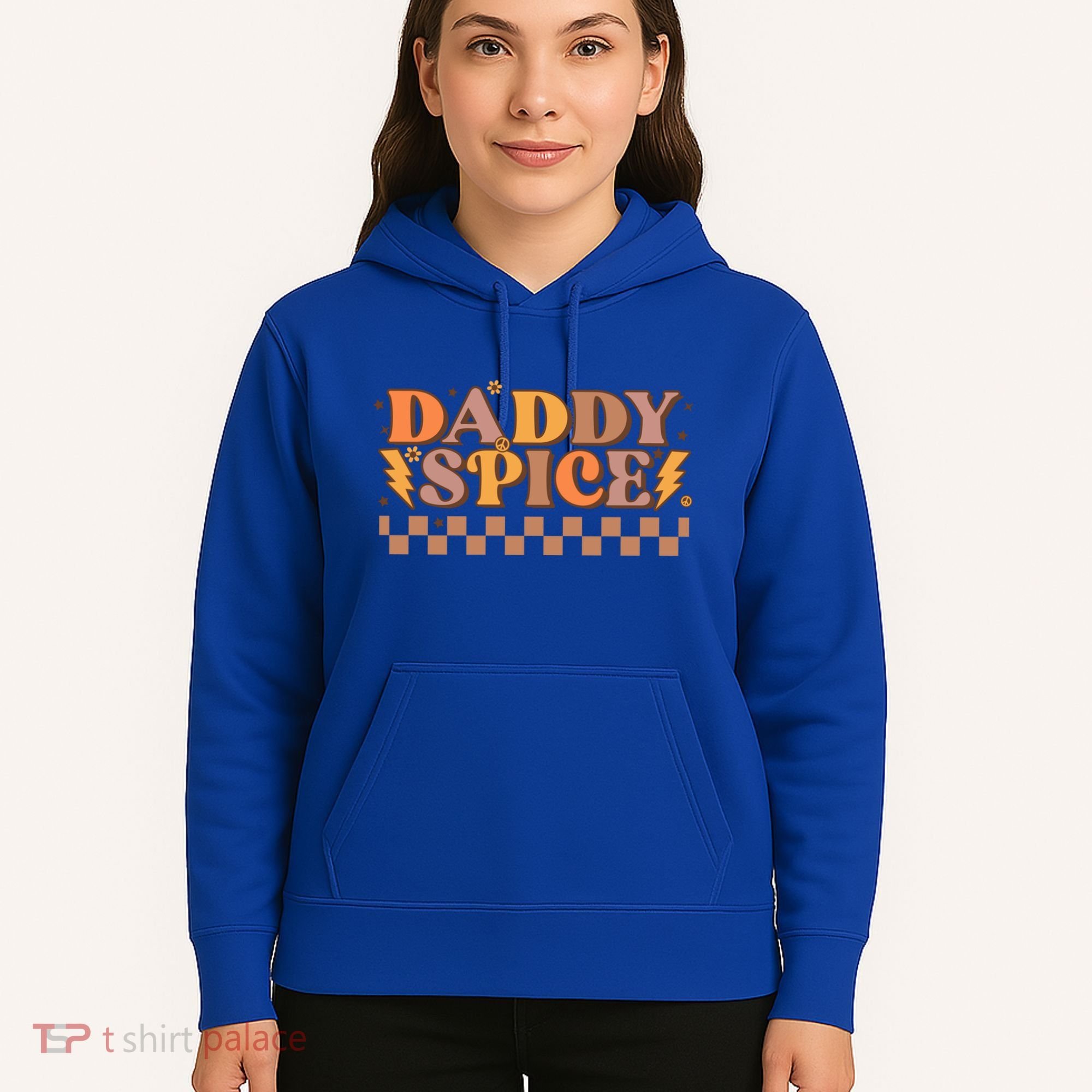Daddy Spice Retro Checkered Thanksgiving Family Matching Dad Gift Hoodie