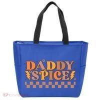 Daddy Spice Retro Checkered Thanksgiving Family Matching Dad Gift Tote Bag thumb 0