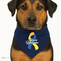 Down Syndrome Ribbon Awareness USA-Made Doggie Bandana thumb 1
