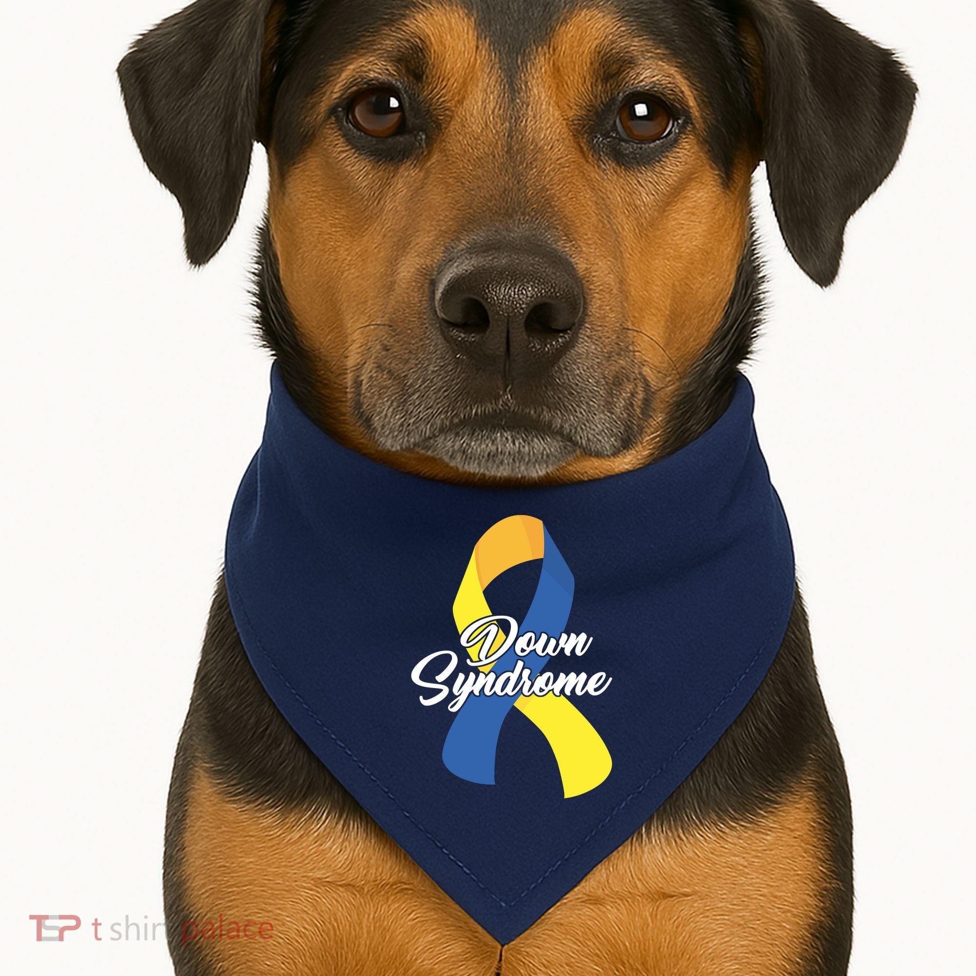 Down Syndrome Ribbon Awareness USA-Made Doggie Bandana