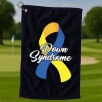 Down Syndrome Ribbon Awareness Golf Towel thumb 1