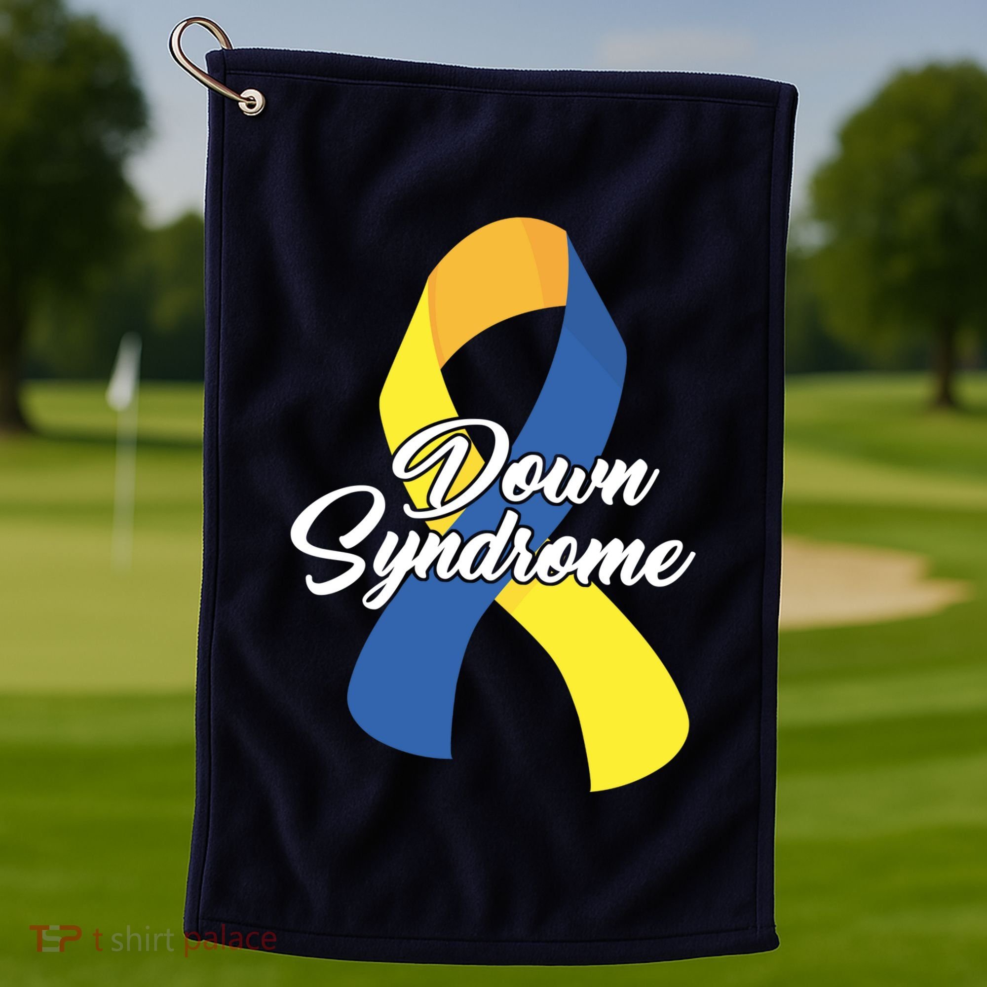 Down Syndrome Ribbon Awareness Golf Towel
