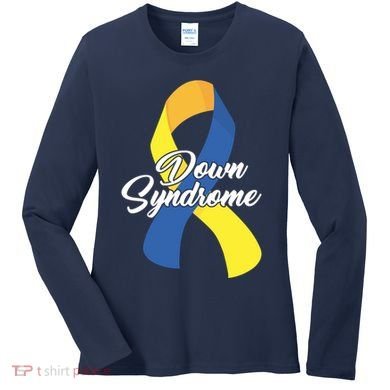 Down Syndrome Ribbon Awareness Women's Long Sleeve Shirt