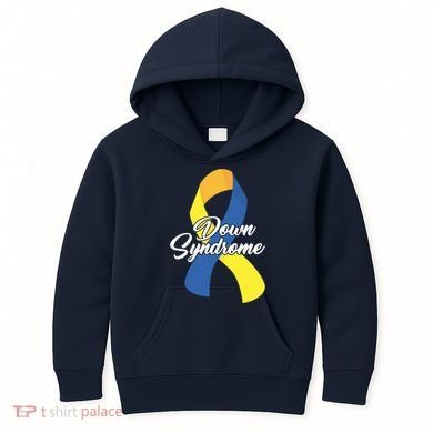 Down Syndrome Ribbon Awareness Kids Hoodie