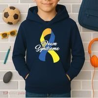Down Syndrome Ribbon Awareness Kids Hoodie thumb 2