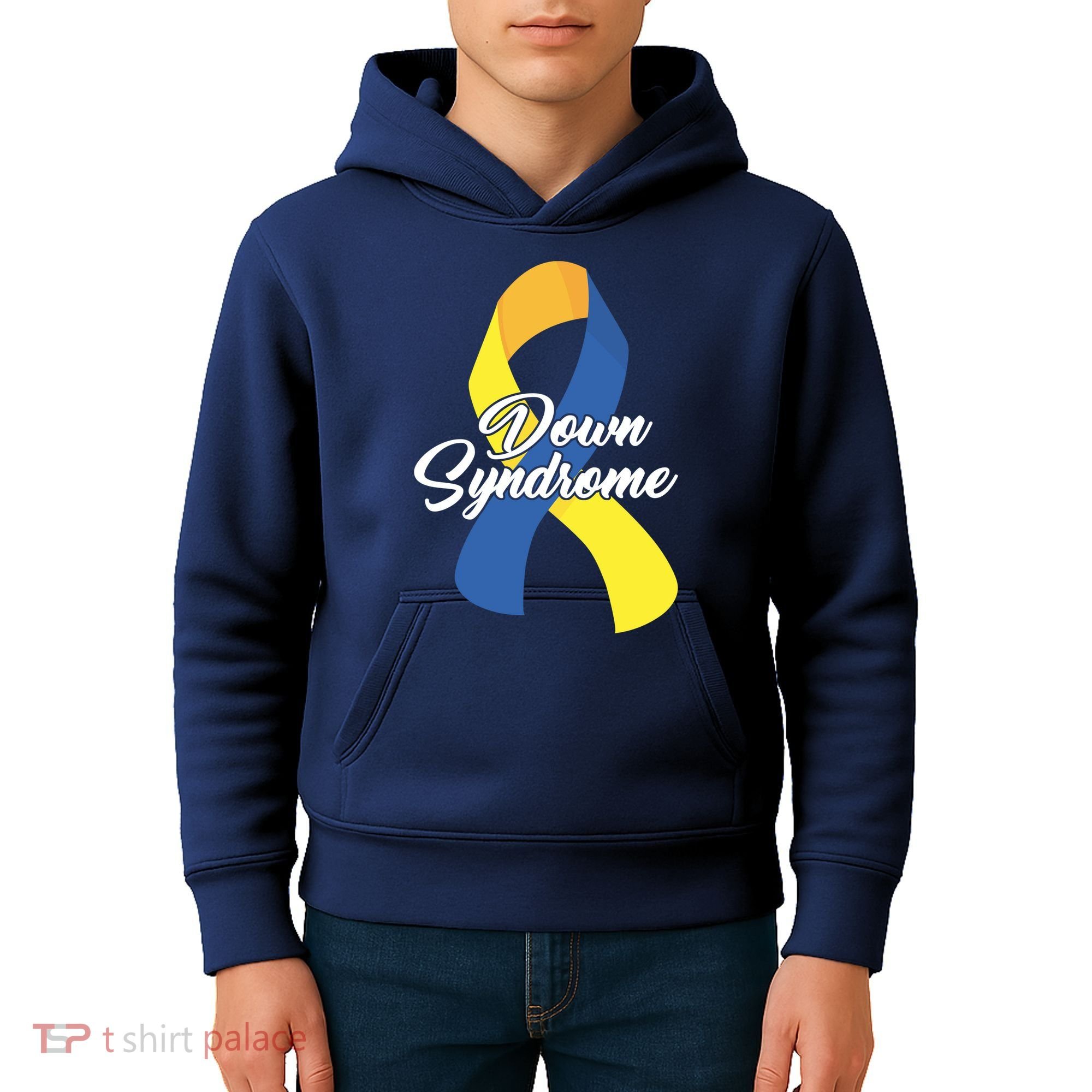 Down Syndrome Ribbon Awareness Kids Hoodie