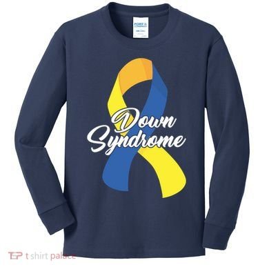 Down Syndrome Ribbon Awareness Kids Long Sleeve Shirt
