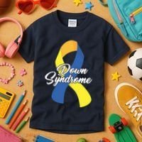 Down Syndrome Ribbon Awareness Kids T-Shirt thumb 3