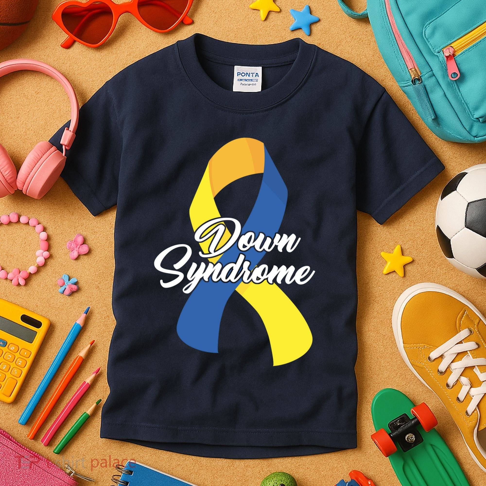 Down Syndrome Ribbon Awareness Kids T-Shirt