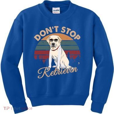 Dont Stop Retrievin Yellow Lab Gift Retro Vintage Meaningful Gift Kids Sweatshirt