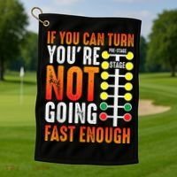 Dragster Saying Race Car Driver Skill Drag Racing Golf Towel thumb 1