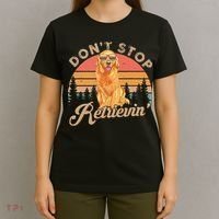 Don't Stop Retrieving Retro Golden Retriever T-Shirt thumb 4