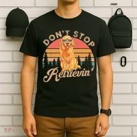 Don't Stop Retrieving Retro Golden Retriever T-Shirt thumb 6