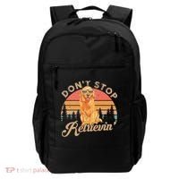 Don't Stop Retrieving Retro Golden Retriever Backpack thumb 0