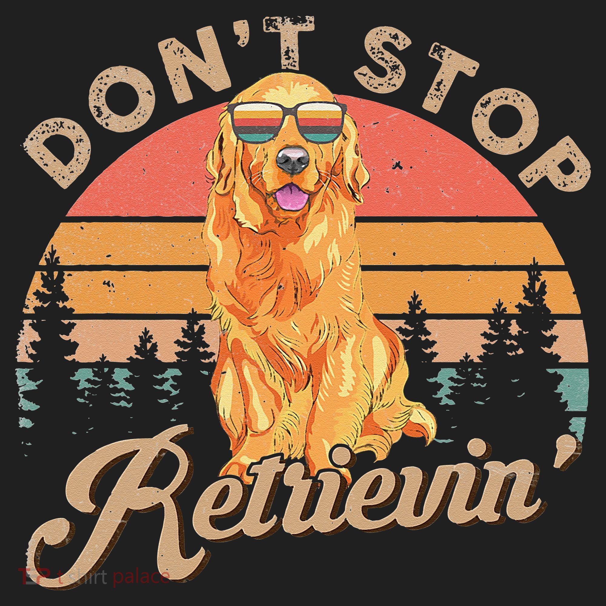 Don't Stop Retrieving Retro Golden Retriever Beanie