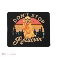 Don't Stop Retrieving Retro Golden Retriever Mousepad thumb 0
