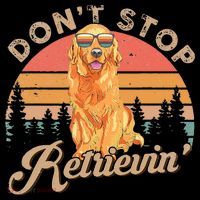 Don't Stop Retrieving Retro Golden Retriever Mousepad thumb 1
