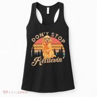 Don't Stop Retrieving Retro Golden Retriever Women's Tank Top thumb 0