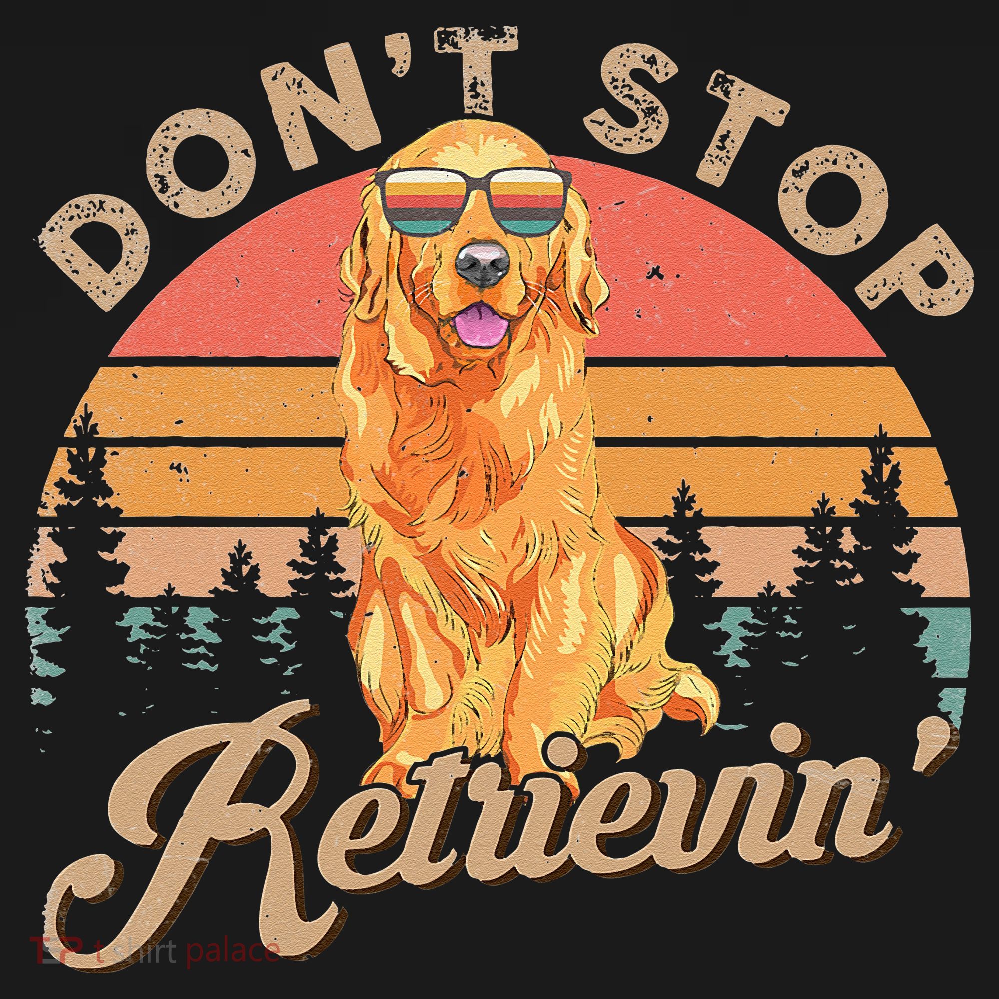 Don't Stop Retrieving Retro Golden Retriever Toddler Hoodie