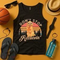 Don't Stop Retrieving Retro Golden Retriever Tank Top thumb 4