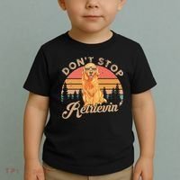 Don't Stop Retrieving Retro Golden Retriever Toddler T-Shirt thumb 2