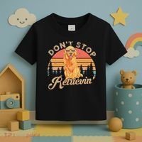 Don't Stop Retrieving Retro Golden Retriever Toddler T-Shirt thumb 3
