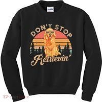 Don't Stop Retrieving Retro Golden Retriever Kids Sweatshirt thumb 0