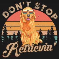 Don't Stop Retrieving Retro Golden Retriever Kids Sweatshirt thumb 2
