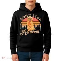 Don't Stop Retrieving Retro Golden Retriever Kids Hoodie thumb 4