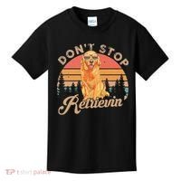 Don't Stop Retrieving Retro Golden Retriever Kids T-Shirt thumb 0