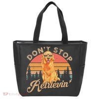 Don't Stop Retrieving Retro Golden Retriever Tote Bag thumb 0