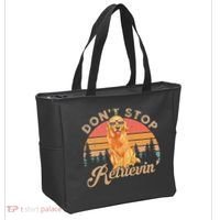 Don't Stop Retrieving Retro Golden Retriever Tote Bag thumb 2