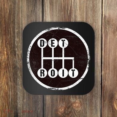 Detroit Stick Shift Design Coaster