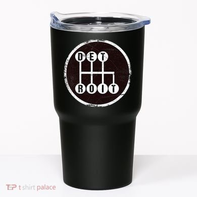 Detroit Stick Shift Design Tumbler