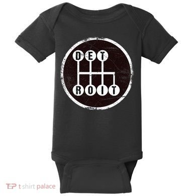 Detroit Stick Shift Design Baby Bodysuit
