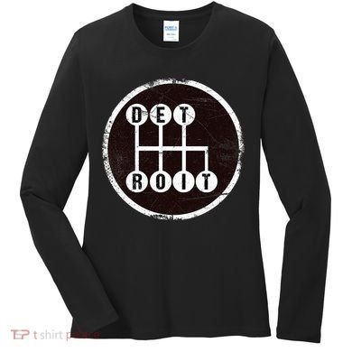 Detroit Stick Shift Design Women's Long Sleeve Shirt