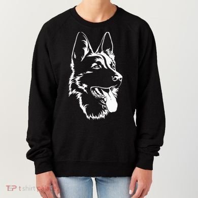 Dog Silhouette Sitting German Shepherd Women's Sweatshirt