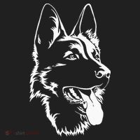 Dog Silhouette Sitting German Shepherd Women's Sweatshirt thumb 2
