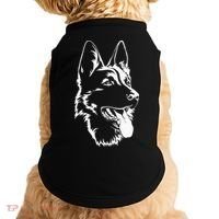 Dog Silhouette Sitting German Shepherd Doggie Tank thumb 0