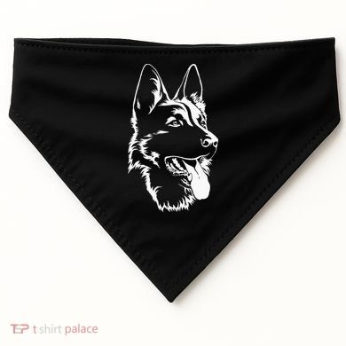 Dog Silhouette Sitting German Shepherd USA-Made Doggie Bandana