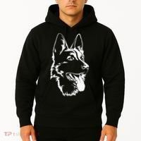 Dog Silhouette Sitting German Shepherd Hoodie thumb 2