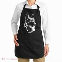 Dog Silhouette Sitting German Shepherd Apron thumb 2