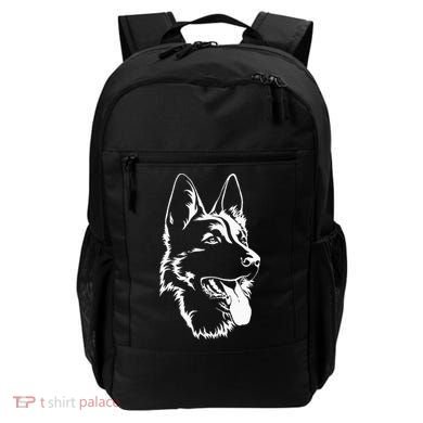 Dog Silhouette Sitting German Shepherd Backpack