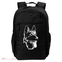 Dog Silhouette Sitting German Shepherd Backpack thumb 0