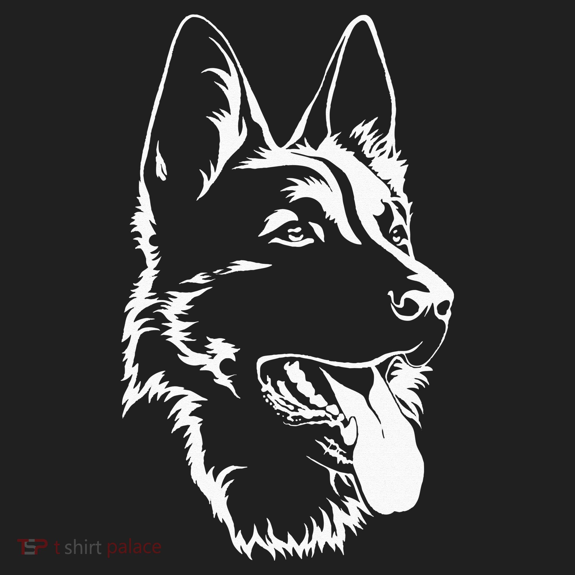 Dog Silhouette Sitting German Shepherd Beanie